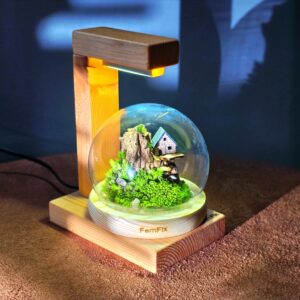 A Hill house Preserve Terrarium with light stand